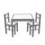 Gyerek fa asztal székekkel New Baby PRIMA szürke