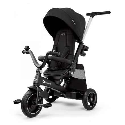 Kinderkraft Easytwist tricikli - Black UV 50+ huzattal